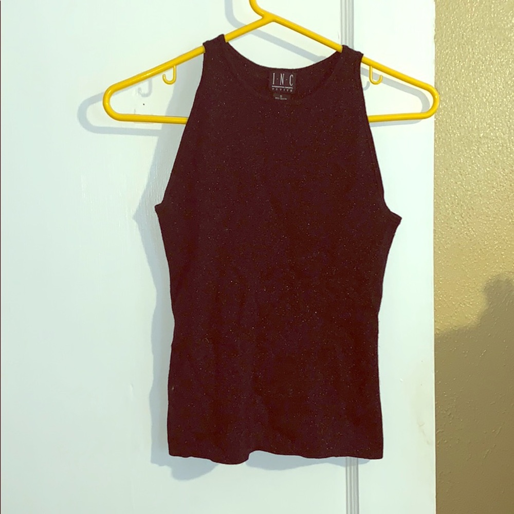 Black Sparkly Dress Sleeveless Top